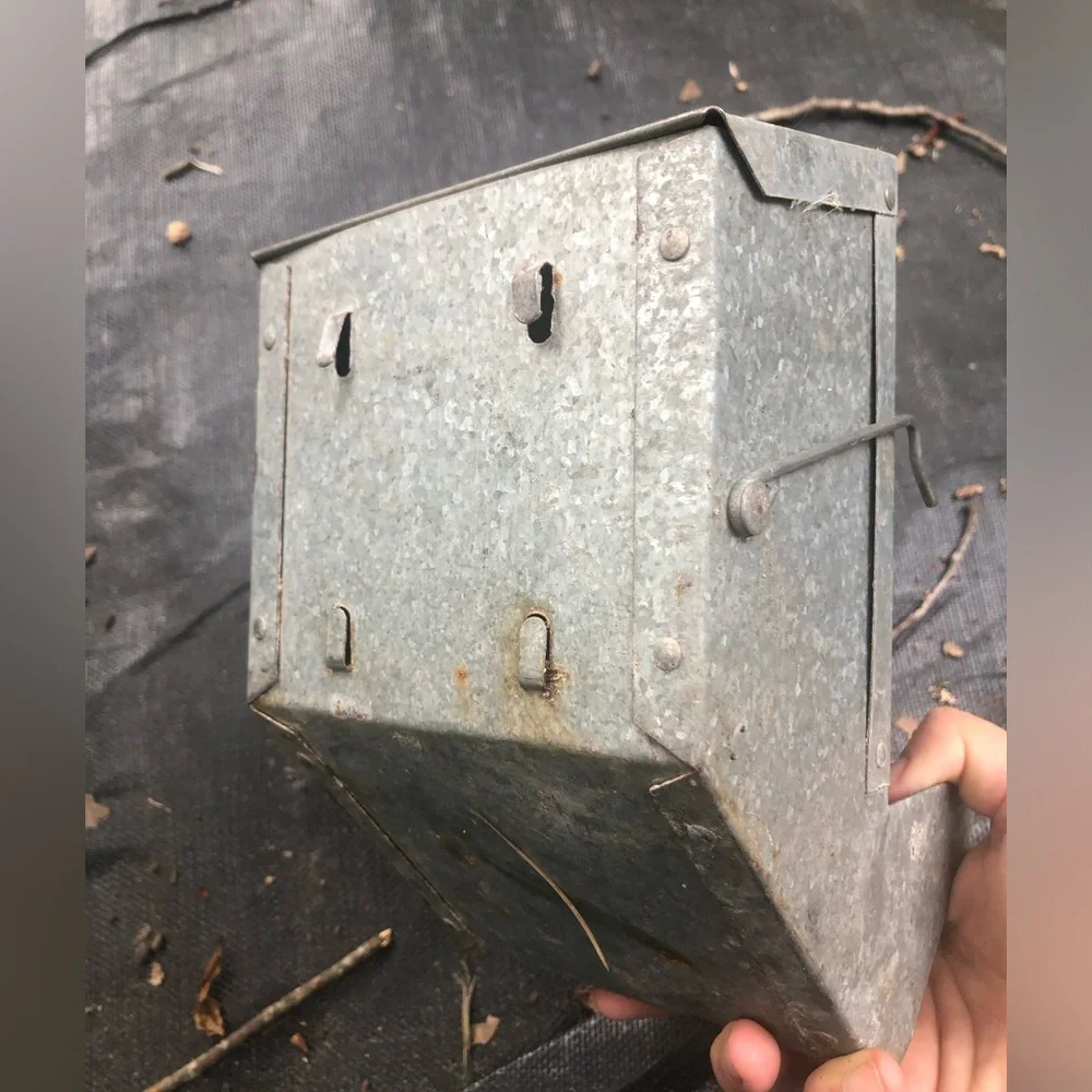 RABBIT feeder for cage /hutch made of thick galvanized sheet metal